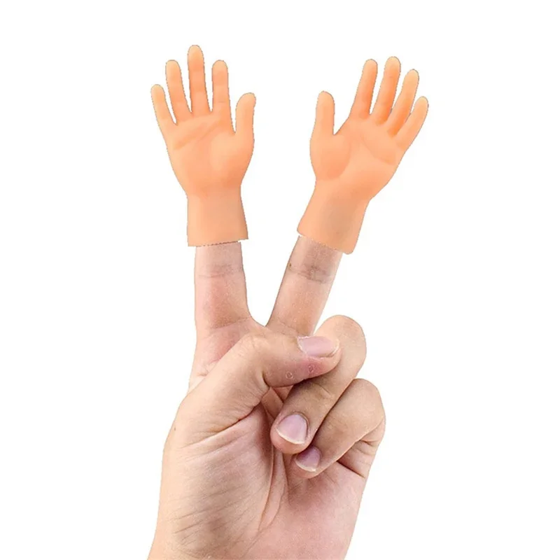 Deti Novletyfunny Mini ruka Kreatívne prsty prsty hračky škádlení mačkami Masáž maznák Soft Silikone Small Hand Pet Supplies