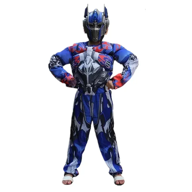 Deti Optimus Prime Kostým superhrdinové transformátory kombinézy halloween rola hrať svalové kostýmy chlapci chlapci anime maska ​​darček