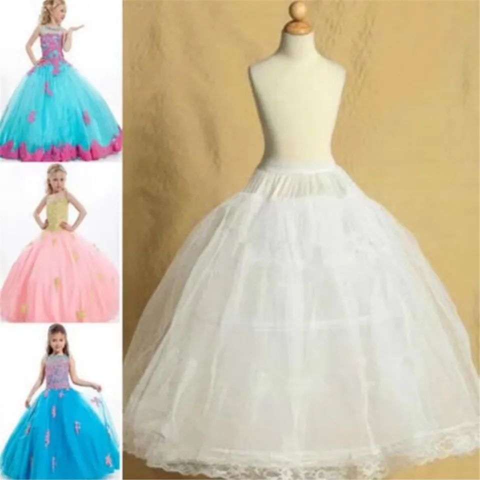 Deti Petticoats for Flower Dievčatá Šaty Little Crinoline 3 obruč sukňa Krásna spodná bielizeň Lolita