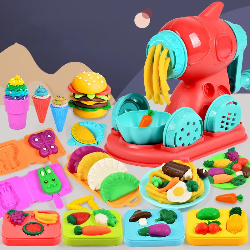 Deti plastikálne formové náradie výroba hračky pre deti Color Clay rezance stroj zmrzlina DIY simulácia hračky hračky hračky