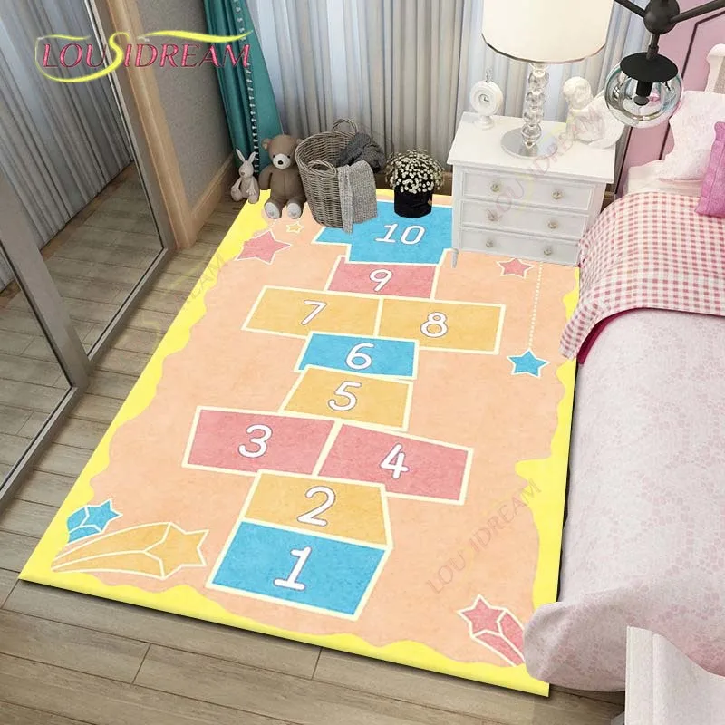 Deti Playmat s číslami koberce pre deti spálňa lôžko koberec Dievčatá podlahová podlaha rohože domáce dekorácie karikatúry Koberce pre deti