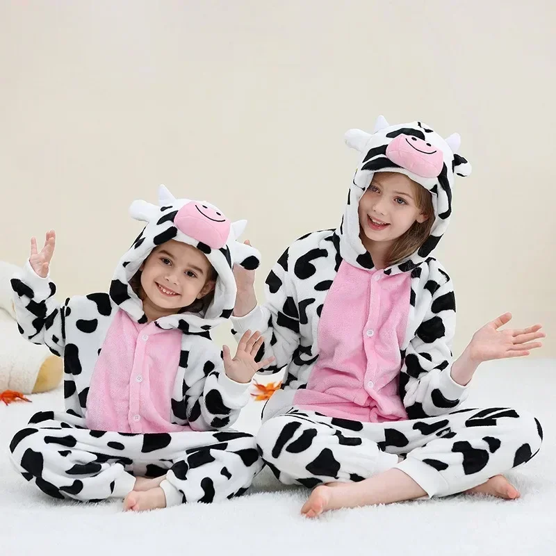 Deti s kapucňou flanel domáce nosenie detí Onesie 4 6 8 10 12 14 rok dievčatá ružové králičie kombinézy