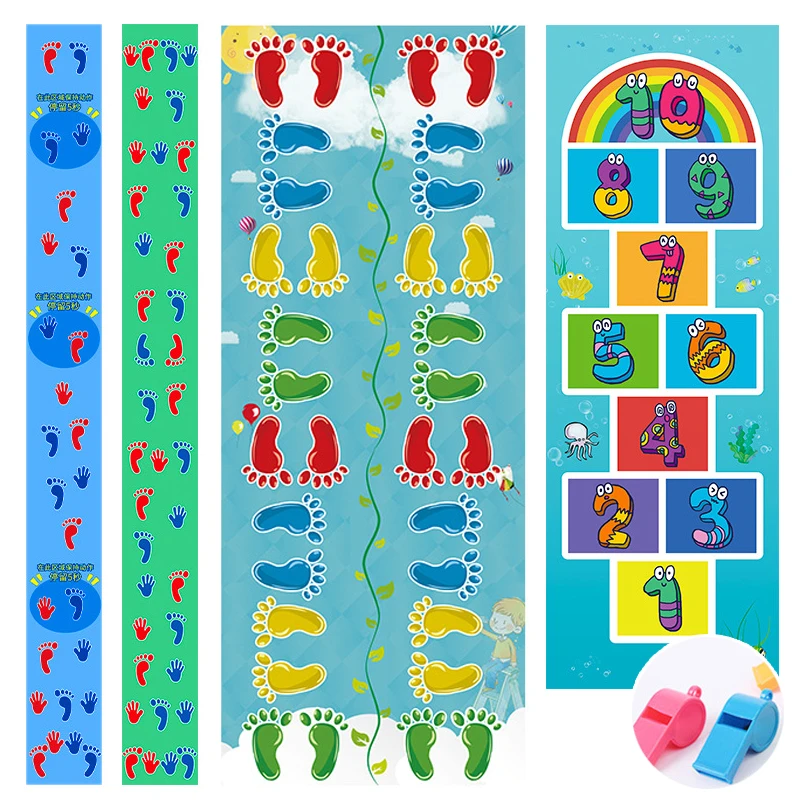 Deti skákajúce kobercové zmyslové integrácie hračky hopscotch podlahová podlaha športová zábava dieťa Dospelý Indoor Outdoor Sports hračky