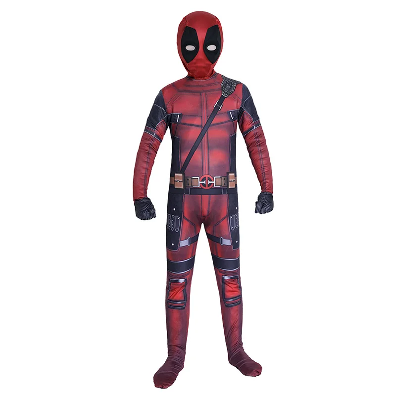 Deti superhrdina cosplay kostým kostým Deadpool kombinézy masky rukavice Wilson zenti párty kostým chlapci chlapci vianočné deti dievčatá