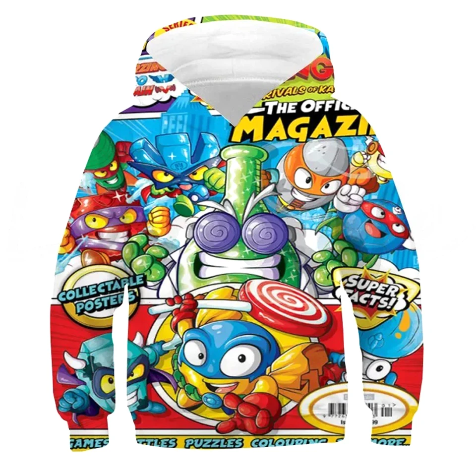 Deti Superzings Game 3D tlačená mikina Kids Super Zings Hoodie Funny Cartoon Anime Pullover Spring Autumn Boys Dievčatá topy