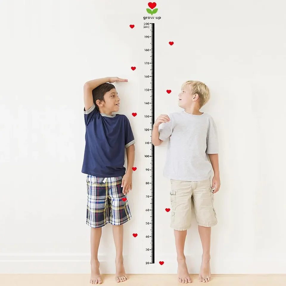 Deti výška rastu zaznamenávanie stupnice Ruler Decal DIY DIY jednoduchý grafový pravítko Deti výška meracie nálepky na nástenné nálepky Domovod