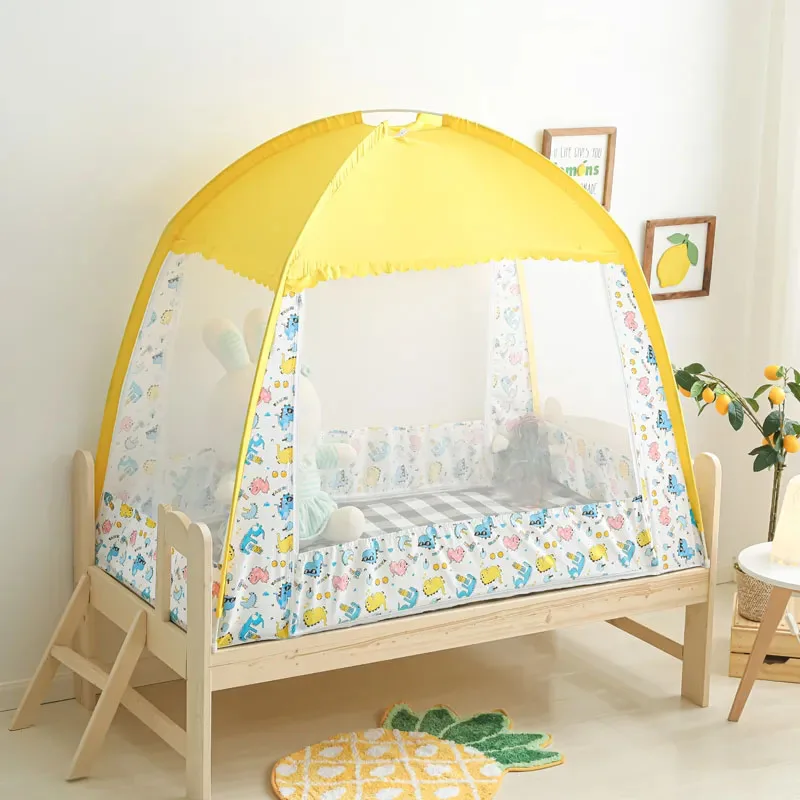 Deti Yurt Mosquito Net s kreslenými tlapskými vzorcami Domácnosť Veľký vesmírny postieľka komár pre prenosný skladací stan kempingu