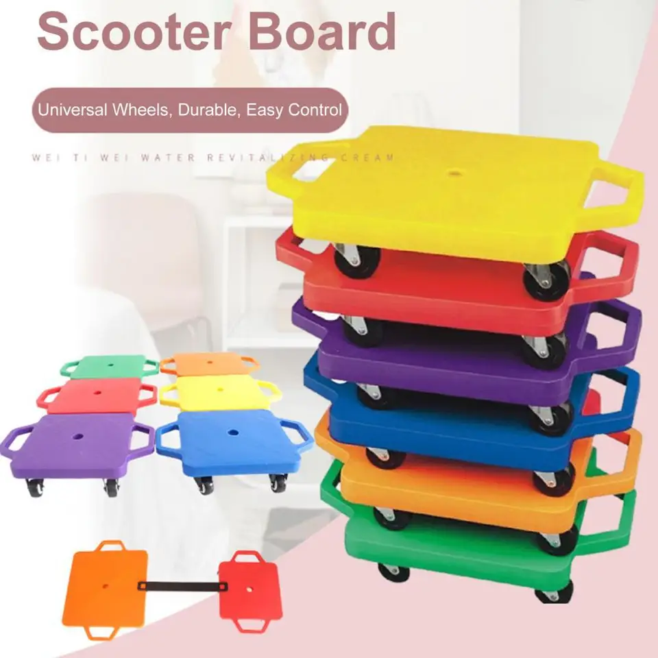 Detská doska Scooter Board Sports Scooter Board s rukoväťami Universal Wheels Easy Control Plastic Premium Kids Manual Scooter for Kids