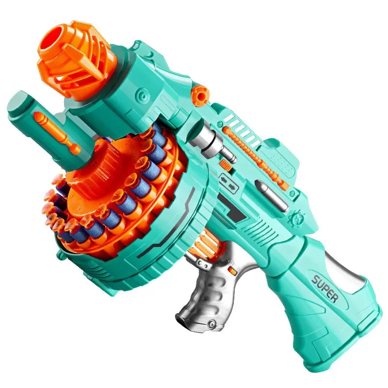 Detská elektrická kontinuálna streľba Gatling Toy Gun Sution Cup Mäk