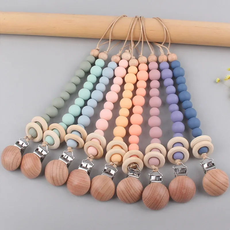 Detská klipová klip Darček Dummy bradavky držiak klip Klip Klip dojčatá zubatie Soother Chew Silikone Bead Chain Girl Boy detské doplnky