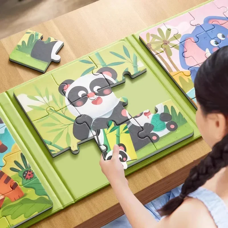 Detská magnetická puzzle 3-6 ročné detské vzdelávacie hračky pre deti Montessori Baby DIY Hračky pre rané vzdelávanie