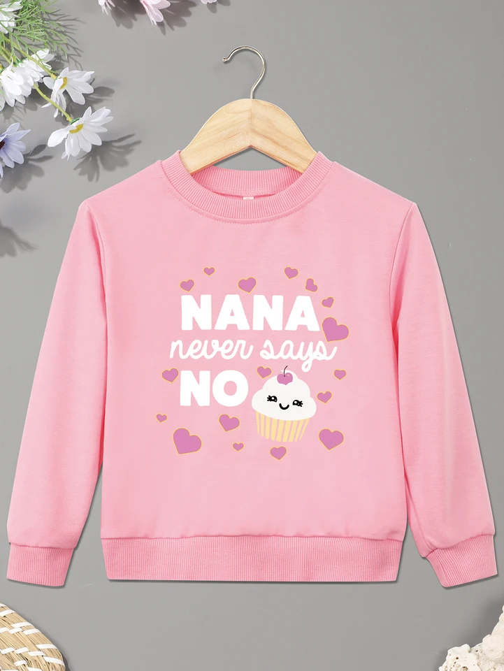Detská mikina vtipný koláč Nana No Print Dievčatko sveter