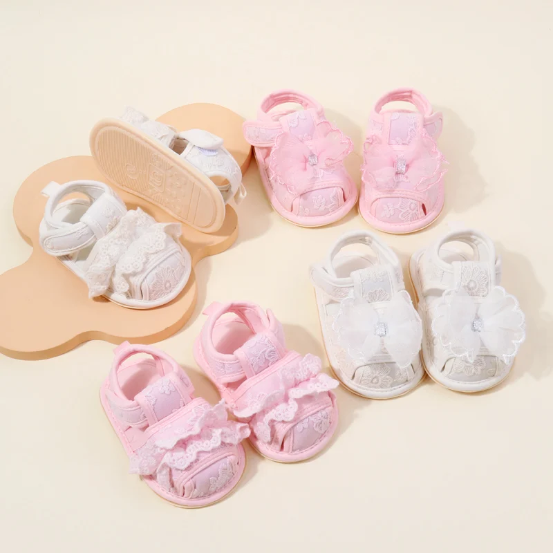 Detská obuv mäkká bavlna Krásna kvetina pre batoľatá dievčatko predvozahuje TPR SOLE SELE Summer Sumal Sandal 2024 Fashion BXC4162-4163