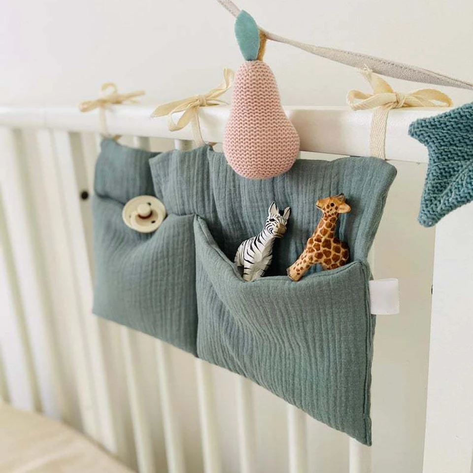 Detská postieľka Storage Bag Untten-Mounted Opätovne použiteľná náhradná bradavka Organizátor