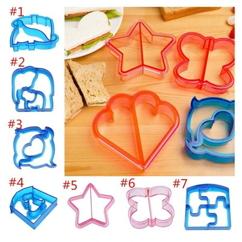 Detská sendvičová rezačka chleba Forma Random Color Sandwich Cutter Roztomilý tvar - Perfektné pre obedové boxy Bento