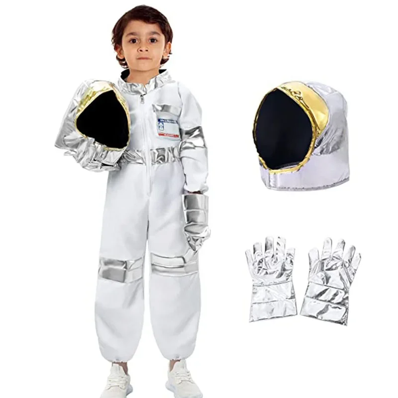Detská strana hry Astronaut kostým kostýmy rolí Halloween kostým karneval cosplay plné obliekanie loptu pre deti raketový vesmír
