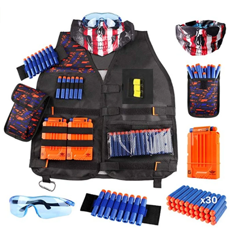 Detská taktická vesta súprava pre Nerf Guns N-Strike Series Nerf Vest Hračky pre chlapcov a dievčatá
