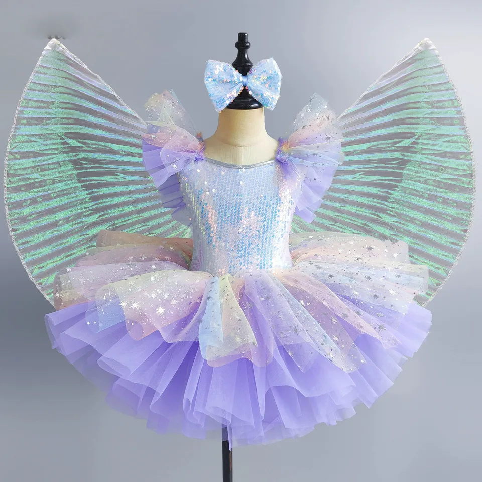 Detské baletné šaty Kráľovské zelené romantické tutu tanečné šaty pre dievčatá pre dievčatá Detské balerínske skupiny Performance Balet Balet Wear