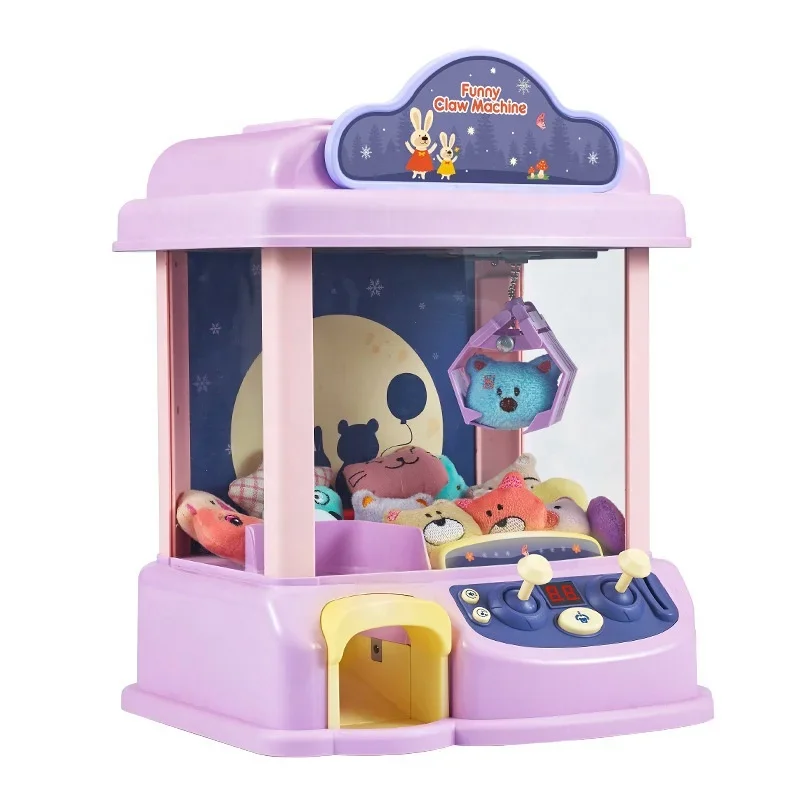 Detské darčeky elektrické mince ovládané žeriavový simulátor hračky hračky Grabber Catching Plush Doll Game Mini Claw Machine