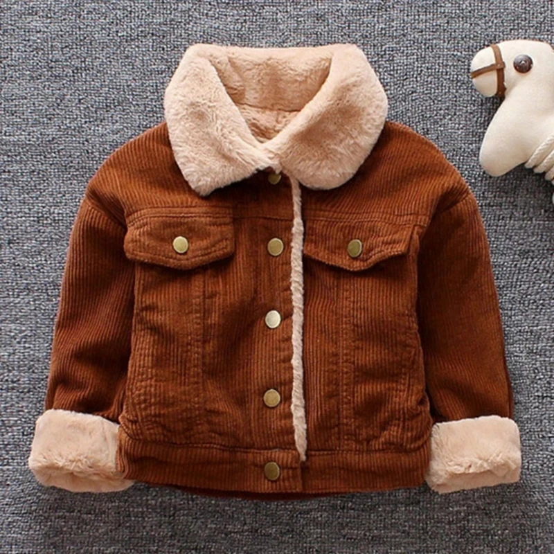 Detské detské bundy Spring Kórejské príležitostné kabáty pre deti, ktoré predávajú fleece bavlnené deti klošné bundy 1-4 rok pre batoľatá oblečenie