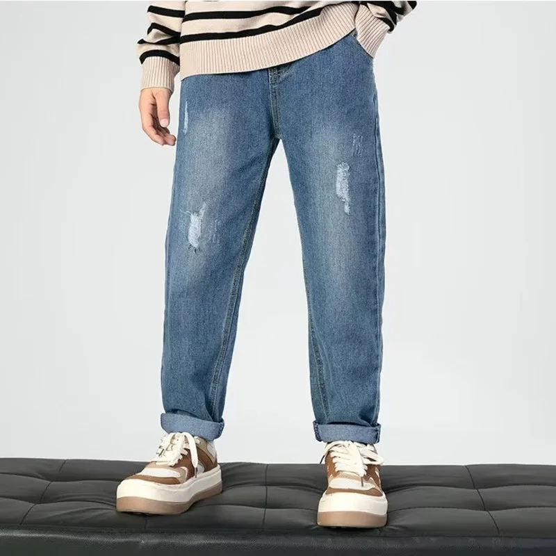 Detské džínsy Skinny Jeans Detské oblečenie chlapče letné nohavice detské nohavice od 8 do 12 rokov roztrhané džínsy pre chlapcov pre detské džínsy