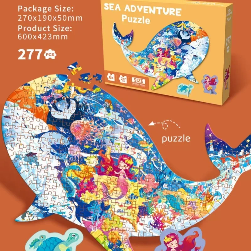 Detské hračky 3D puzzle zvierací jigsaw hádanky po dobu 6 a viac rokov dinosaura Pirátske hádanky stolové hry Montessori Kids Vzdelávacie hračky