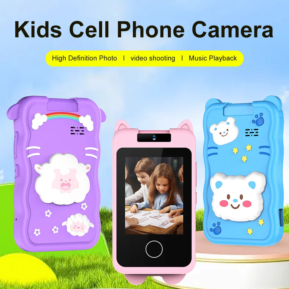 Detské hračky fotoaparátu s reverzibilnou kamerou MP3 Hudobný prehrávač hry Hra s dotykovými hračkami pre dievčatá chlapci narodeniny darčeky