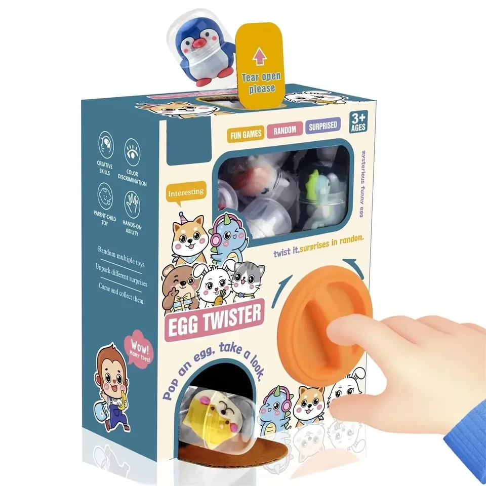 Detské hračky vajcia skrútenie strojov gashapon stroje s 6ks náhodné kapsuly hračky kartónová skrinka prekvapenie