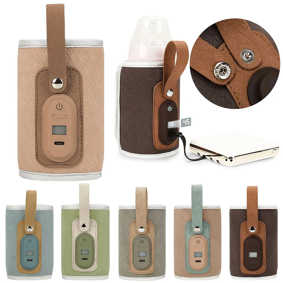 Detské mlieko teplejšie USB poháňané 7-stupňové nastavenie dieťaťa Ošetrovateľstvo Fľaša Prenosné detské mlieko Teplo Keeper pre auto vonkajšie cestovanie
