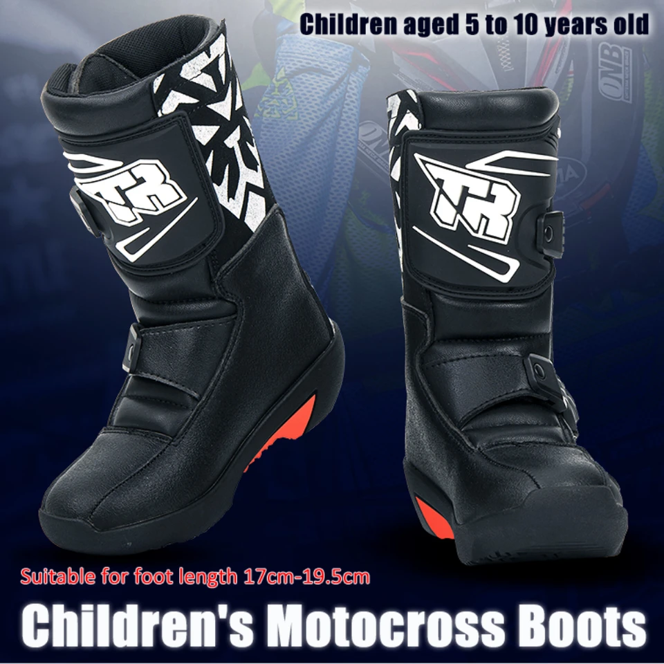 Detské motokrosové topánky pre detský motocykel Botas 4-10 rokov mimo cesty Moots Motory Motor Calf Kids Child MTB