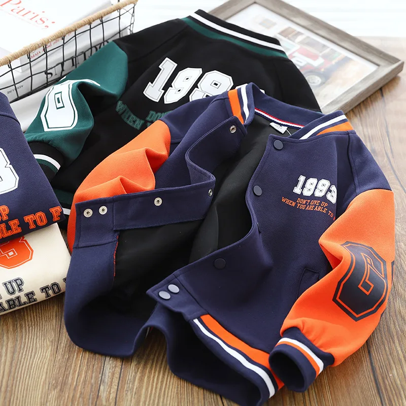 Detské oblečenie 2024 Nová jar jesenná baseball Jersey Boys Dievčatá Športové príležitostné bunda Detský cool cool top outdoor oblečenie