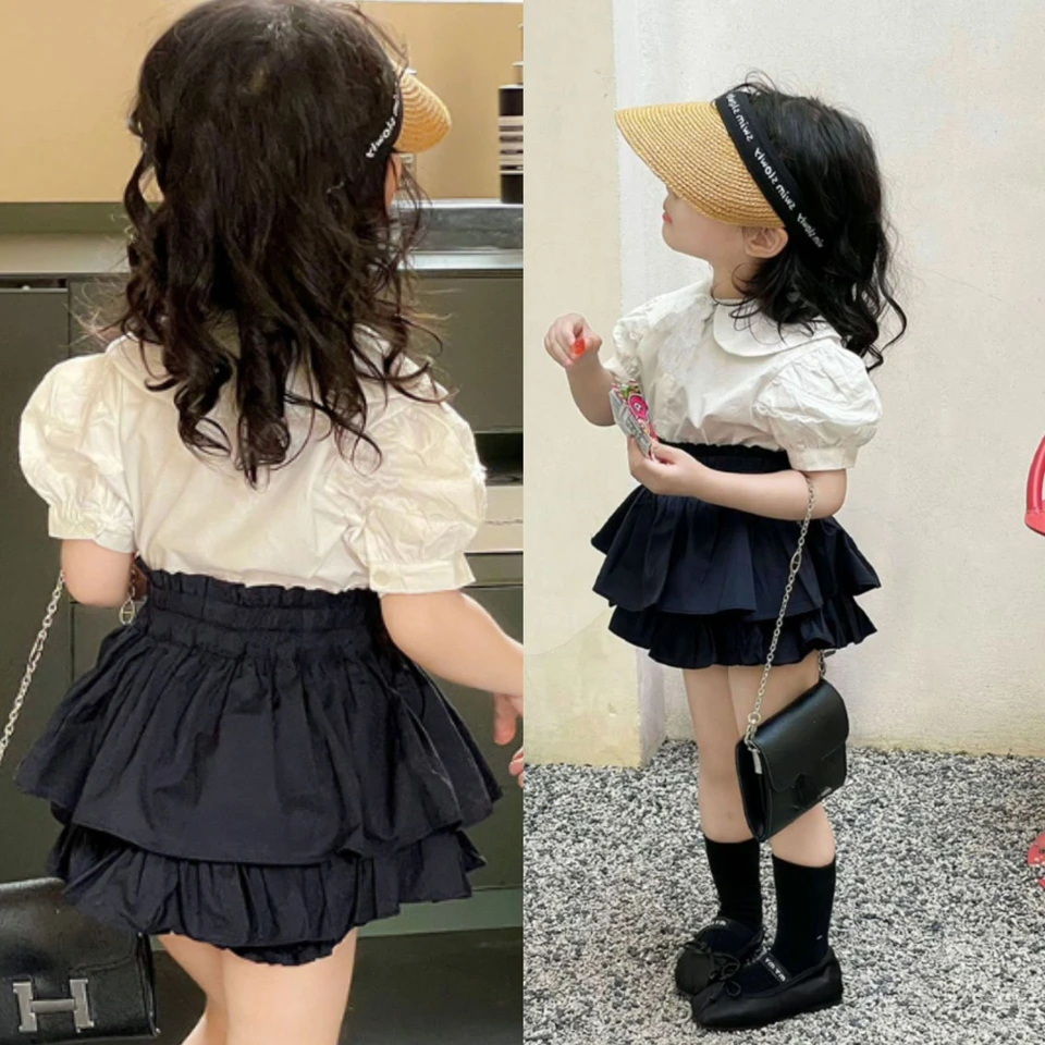 Detské odevy súpravy nafúknuté rukávové košele s krátkym rukávom + Budské kraťas