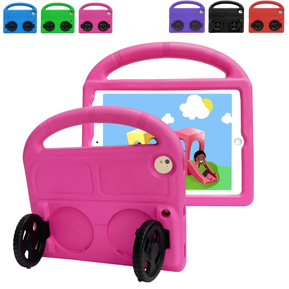 Detské puzdro pre iPad 9,7 6. 5. Gen Pro 9.7 Cutoon Cartoon Eva Wheel Shock odolný voči mäkkému tabletu pre iPad 6 5 Air 2 1 9,7 palca