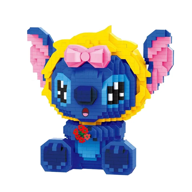 Detské stehové micro stavebné bloky DIY Kawaii Disney Lilo a Stitch Mini tehlové postavy Hračka na darček k narodeninám