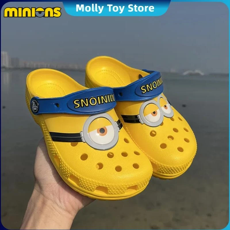 Detské topánky Croc Minions Boys and Girls Beach topánky Sandals Sandals Non-skĺznuté priedušné papuče odolné voči opotrebovaniu