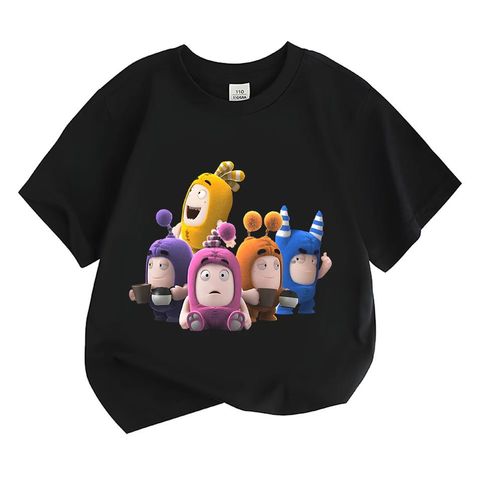 Detské tričko karikatúry Oddbods rodinné tričká letné vrcholy karikatúry s krátkym rukávom odpaliská bavlnené chlapci dievčatá oblečenie športového oblečenia