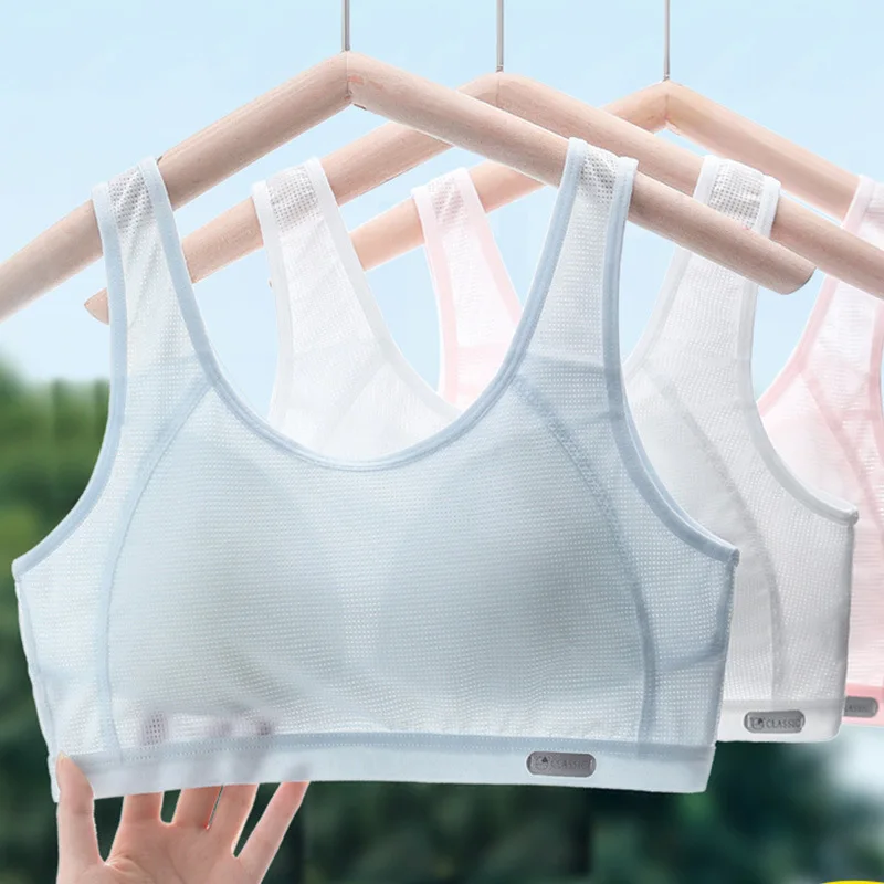 Detské školenie podprsenky Teenager dievčatá Brassiere detské oblečenie topy Tops Tops Casy Tíneda zvraty priedušné mladé dievča spodné prádlo