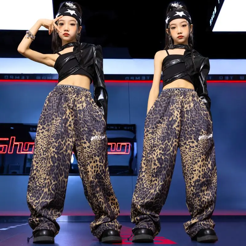 Detský detský jazzový tanečný kostým módna skupina Hip-Hop Walking Show Performance Outfits 4 až 16 rokov School Girls Clothing Set