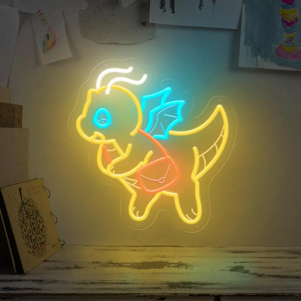 Detský dinosaurus Neon Sign Animal Neon Light Signs Usb Power Led LED svetlá pre spálňu herňa obývacia izba Party dekor