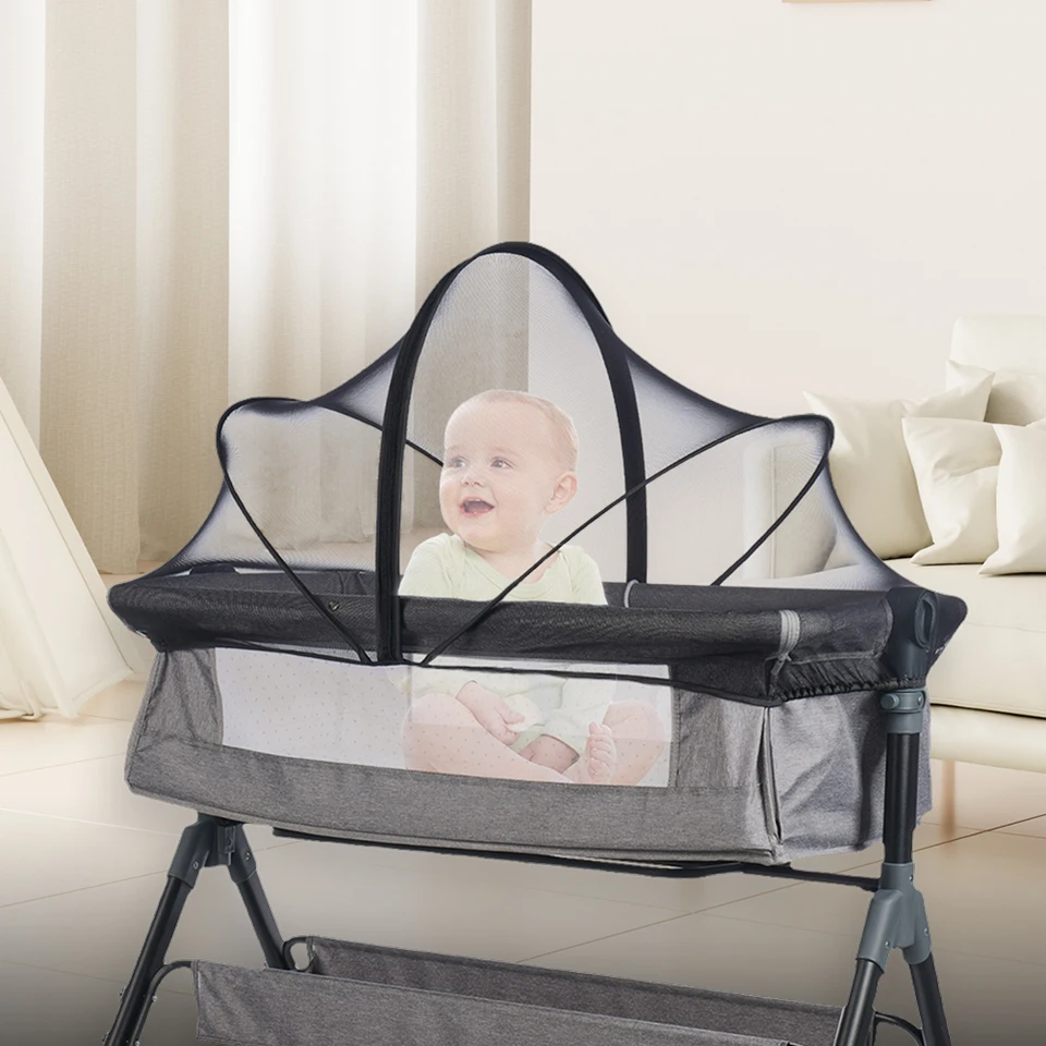 Detský komár čieta na stánok Skladateľný komár komáre siete Pastier priedušnej skladacej postieľky kryt bassinet mosquito sieťový kryt
