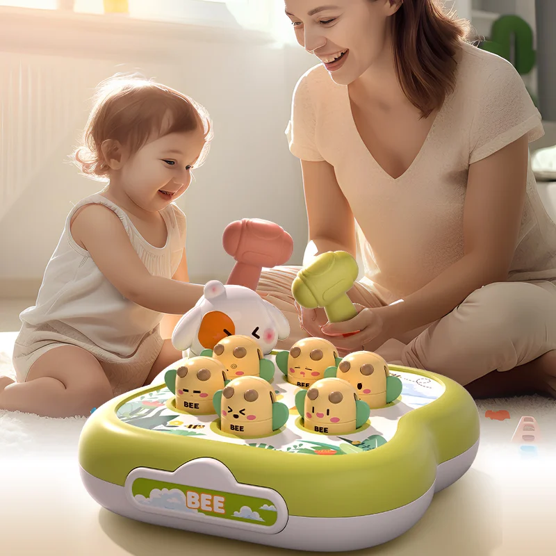 Detský krtek kladiva hračky pre deti roztomilé zvieracie ruky bicie zvuk zvuku vzdelávací zmyslový rozvoj hračiek pre 3 -ročné darčeky pre deti
