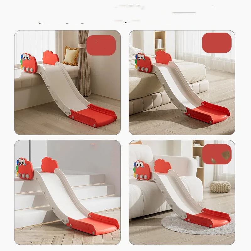 Detský krytý posúvač Domov Smal Kids Slide pre batoľatá jednoduché úložisko vonkajšie jednoduché schody pohovky pozdĺž detskej šmýkačky