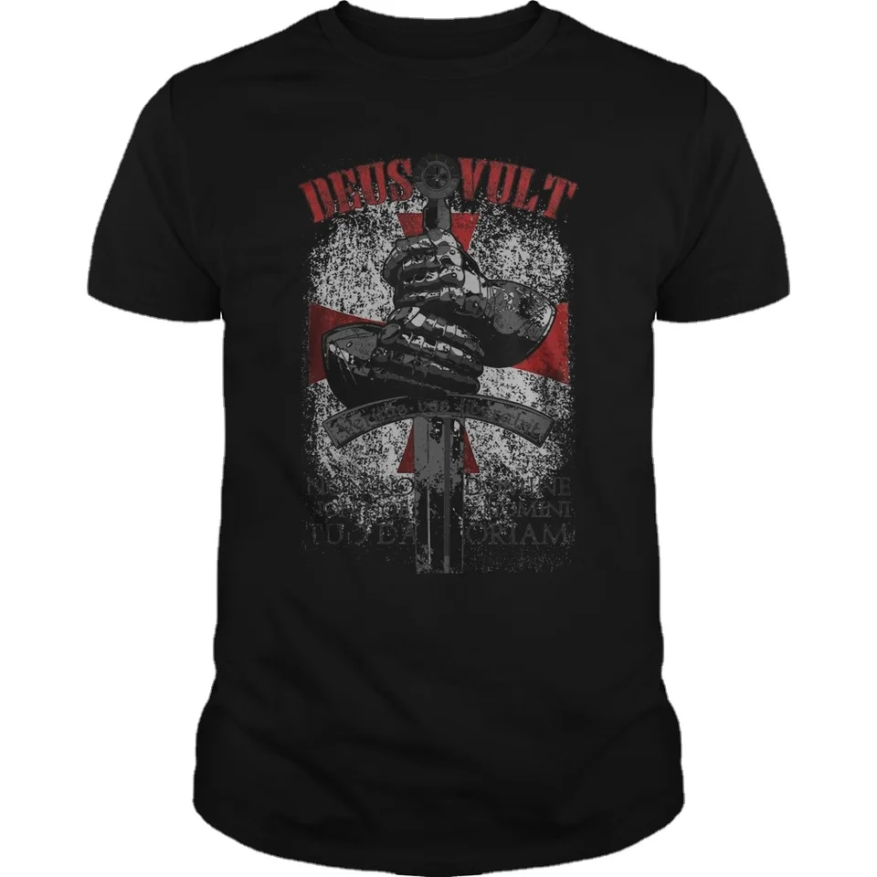 Deus vult. Význam Božieho vôle tričko. Letné bavlnené krátke rukávy O-Neck Pánske tričko Nové S-3xl