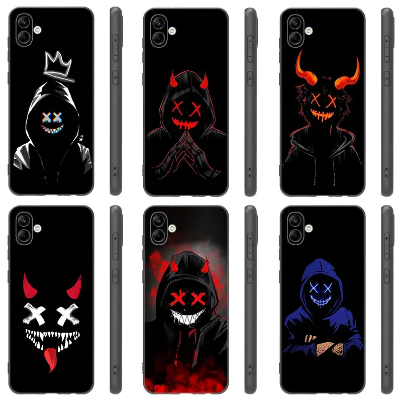 Devil Bad Boy čierny silikónový puzdro pre Samsung Galaxy A01 A03 Core A04 E A02 A05 A10 A20 A21 A30 A50 S A6 A8 Plus A7 2018