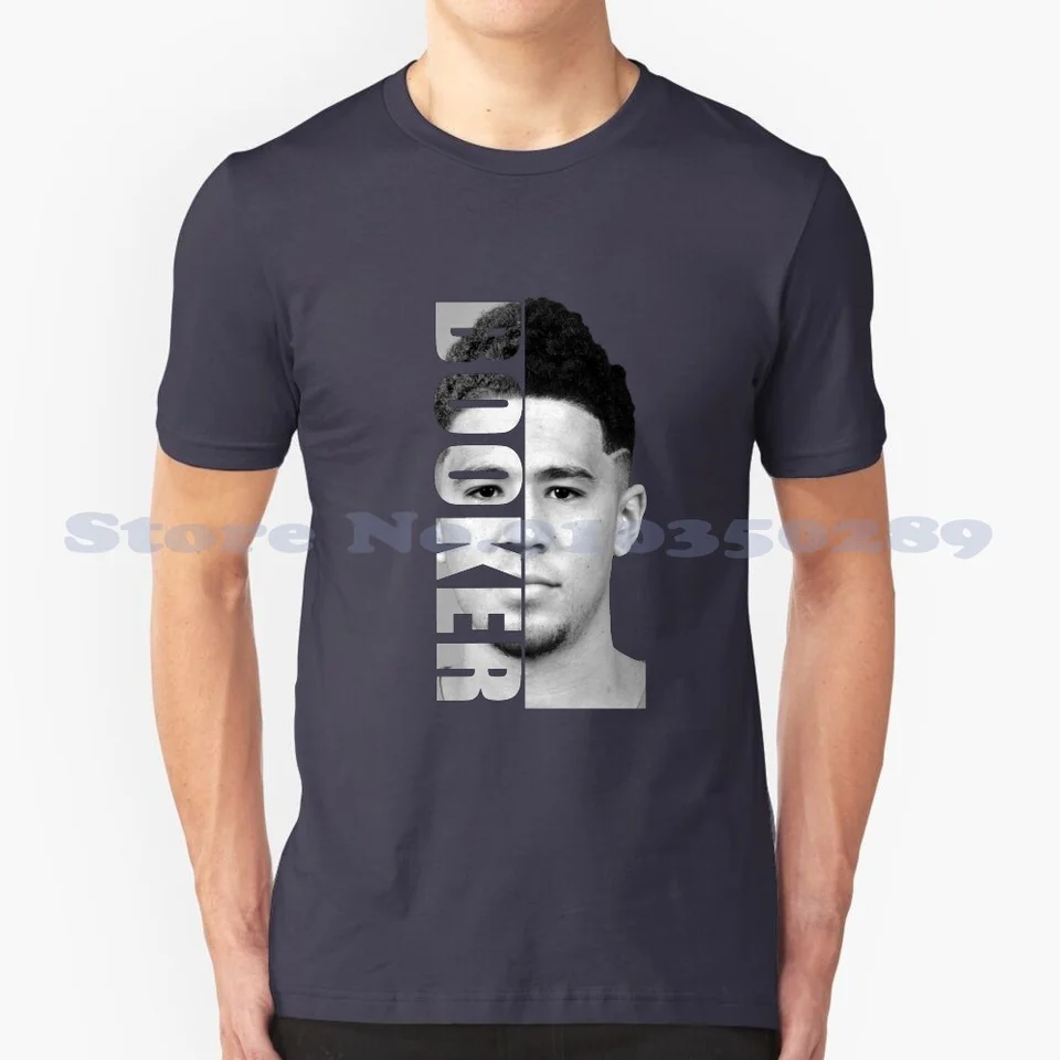 Devin Booker Blak / White Custom Funny Hot Sale Trhirt Devin Booker Booker Čierny a biely hráč basketbal slnko Phoenix Chris