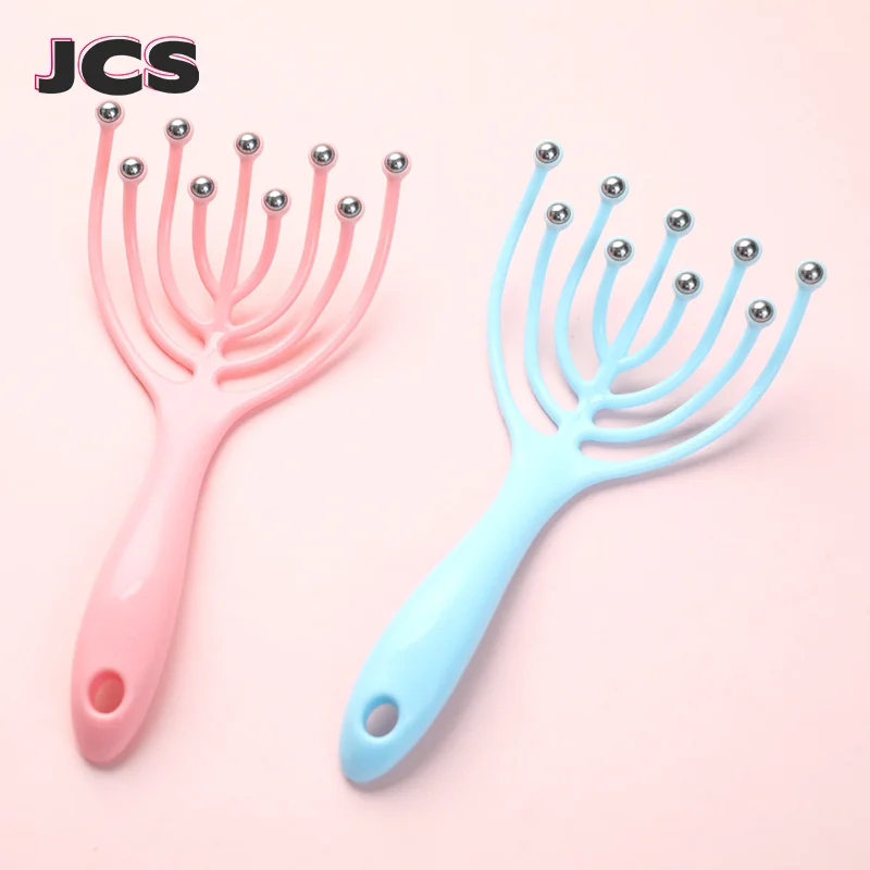 Deväť Claw Head Massager Skalp RELAK SPA Hlboké masáže deväť korálikov masáž hrebeň
