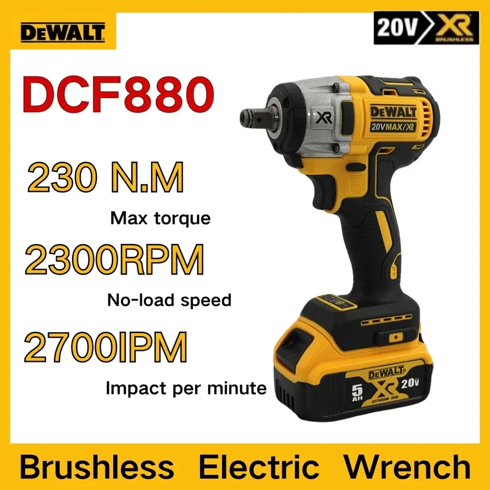 Dewalt DCF880 Kompaktný elektrický kľúč bezdrôtový nárazový kľúč 203n.m