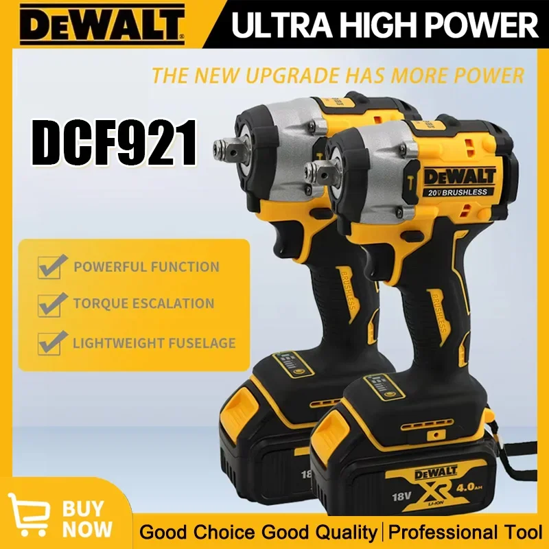 Dewalt DCF921 Atomic 20V Max bezdrôtový kľúč 1/2 v bezdrôtovom nárazovom kľúči Variabilná rýchlosť nabíjanie Kľúč DCF921 s batériou