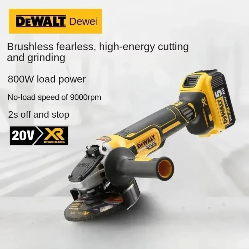 Dewalt DCG405 a DCG406 125 mm bez kefy bez kefy mlynčeka holý strih na strih 20 V lítiová batéria