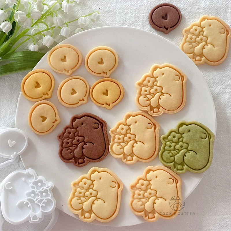 Deň matiek sušienky plesní kytice medveďa tvaru Cookie Cutter pečiatka Valentín Deň učiteľov